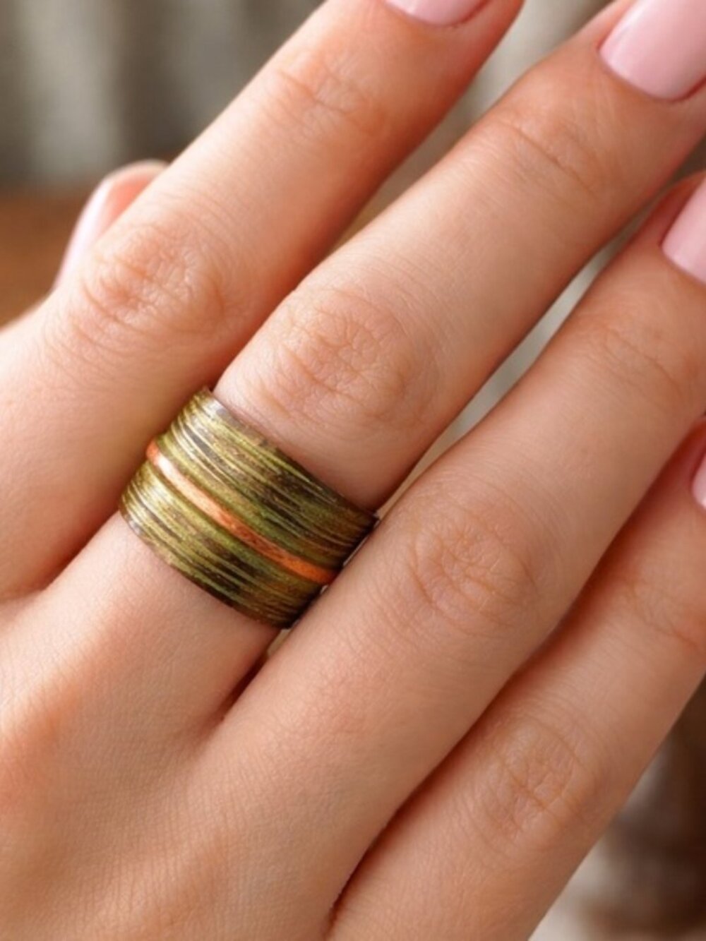 Elegant Gold and Bronze Ring